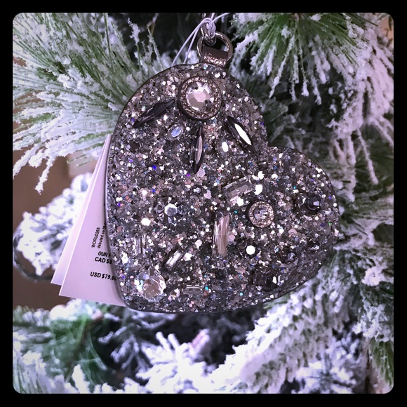 Kate Spade Jeweled Heart Keychain / Purse Charm - Picture 2 of 7